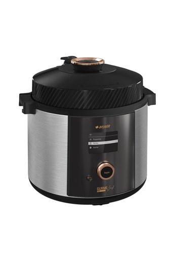 Arçelik Mc 6251 1100 W Paslanmaz Çelik 5.5 lt Hazneli Dokunmatik Zamanlayıcılı Çok Amaçlı Buharlı Pişirici Gri