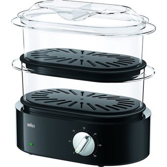 Braun FS5100BK 850 W Paslanmaz Çelik 6.2 lt Hazneli Zamanlayıcılı Buharlı Pişirici Siyah