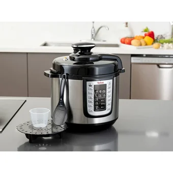 Tefal CY505E 1200 W Paslanmaz Çelik 6 lt Hazneli Zamanlayıcılı Çok Amaçlı Buharlı Pişirici Gri