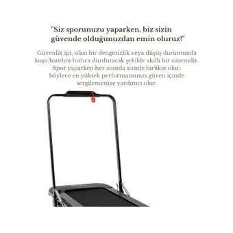 Yui A2 Pro 120 Kg Kapasiteli Katlanabilir Koşu ve Yürüyüş Bandı Siyah