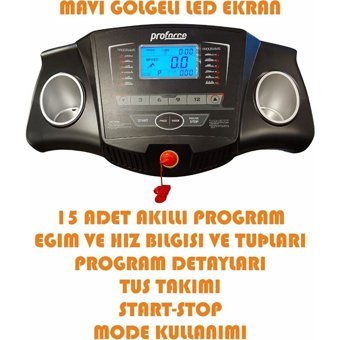 Proforce Pasifik 15 Program 110 Kg Kapasiteli Katlanabilir Koşu Bandı Siyah