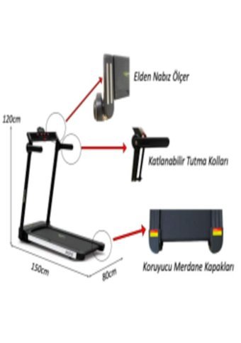 Proforce Cassper 15 Program Katlanabilir Koşu Bandı Siyah
