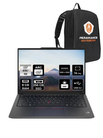 Lenovo ThinkPad E14 Ultra7 155H 8GB DDR5 256GB SSD 14'' FHD+ FDOS Dizüstü Bilgisayar & PER4 ÇANTA
