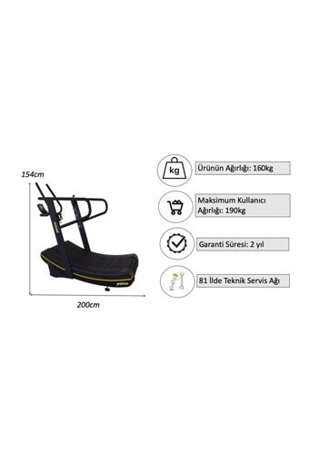 Proforce F01 Motorsuz Katlanabilir Koşu Bandı Siyah