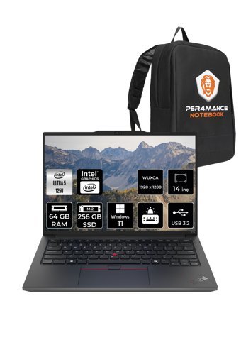 Lenovo ThinkPad E14 G6 Ultra 5 125U 64GB 256GB SSD 14'' WUXGA W11H 21M7002PTX & PER4 ÇANTA