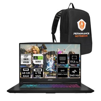 MSI Katana 17 HX i9-14900HX 48GB 4TB SSD RTX5060/8GB 17.3'' 2K QHD 240Hz FDOS Gaming Laptop B14WFK