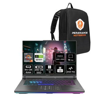 Asus ROG Strix G16 R9 9955HX 64GB 256GB SSD RTX5070Ti/12GB 140W 240HZ 16'' 2.5K W11P Gaming & PER4