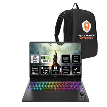HP OMEN Max 16 Ultra 9 275HX 24GB 4TB SSD RTX5080/16GB 16'' 240Hz WQXGA W11P Gaming Laptop & ÇANTA