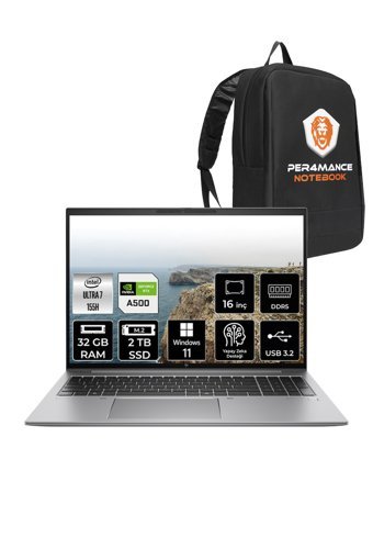 HP ZBook Firefly G11 U7 155H 32GB 2TB SSD RTX A500 16'' WUXGA W11H Mobil İş İstasyonu & PER4 ÇANTA