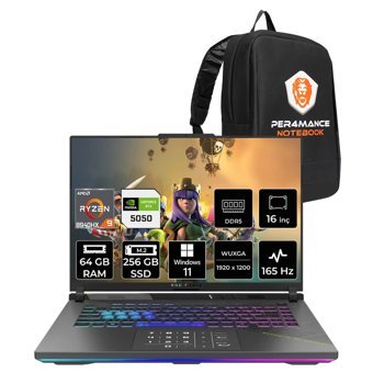 ASUS Rog Strix G16 R9 8940HX 64GB 256GB SSD RTX5050/8GB 165Hz 16" WUXGA W11P Gaming Laptop G614PH