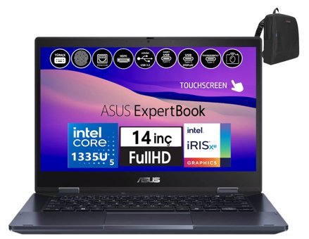 Asus Expertbook B3 Flip B3402FVA Intel Core I5-1335U 24GB 512GB SSD 14" Fhd Dokunmatik Freedos Taşınabilir Bilgisayar B3402I58512S0D07+ZETTAÇANTA