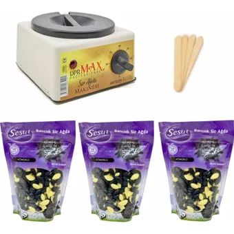 Sesu Dprmax 1+1 Boncuk Ağda Makinesi + 3xKömürlü Boncuk Ağda + Spatula