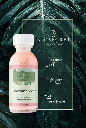 Biosecret Akne Karşıtı Kalamin Krem Yüz Maskesi 30 ml
