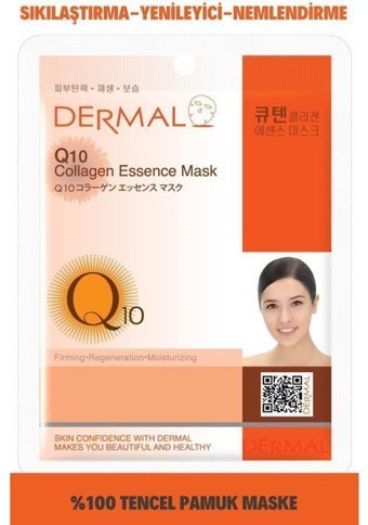Dermal Q10 Kolajen Nemlendiricili Kağıt Yüz Maskesi 10x23 gr