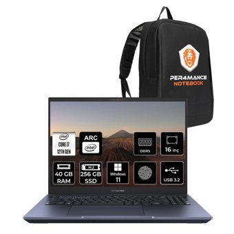 ASUS Expertbook B5 i7 1260P 40GB DDR5 256GB SSD Arc A350M/4GB 16" 4K OLED W11H Dizüstü Bilgisayar