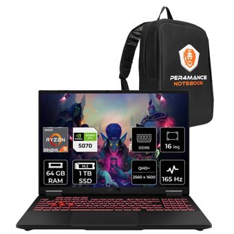 Asus TUF Gaming A16 R9 8940HX 64GB 1TB SSD RTX5070/8GB 165Hz 16'' 2.5K WQXGA FDOS Laptop FA608PP