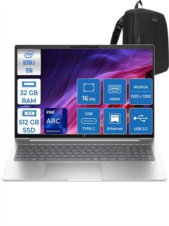 Hp Probook 460 G11 Intel Core Ultra 5 125U Ddr5 32GB 512GB SSD Intel® Aı Boost 16 Wuxga IPS Windows 11 Home Taşınabilir Bilgisayar 9Y7S7ETH09 + Zettaçanta
