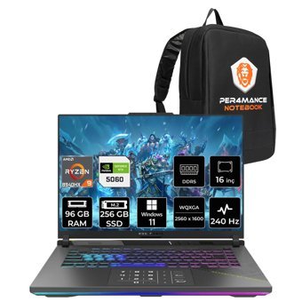 ASUS Rog Strix G16 R9 8940HX 96GB 256GB SSD RTX5060/8GB 240Hz 16" WQXGA W11H Gaming Laptop G614PM
