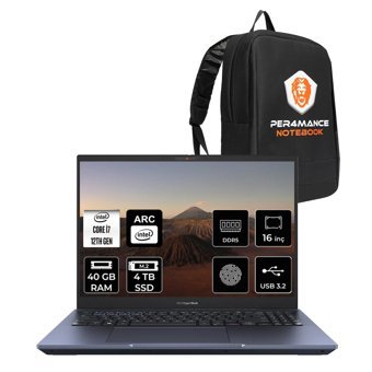 ASUS Expertbook B5 i7 1260P 40GB DDR5 4TB SSD Arc A350M/4GB 16" 4K OLED FDOS Dizüstü Bilgisayar