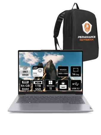 Lenovo ThinkBook 14 G6 i7 13700H 64GB DDR5 1TB SSD 14'' FHD+ W11P Dizüstü Bilgisayar & PER4 ÇANTA