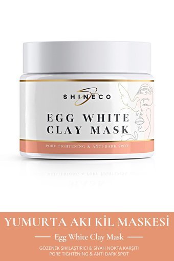 Shineco Egg White Clay Mask Killi Krem Yüz Maskesi 50 ml