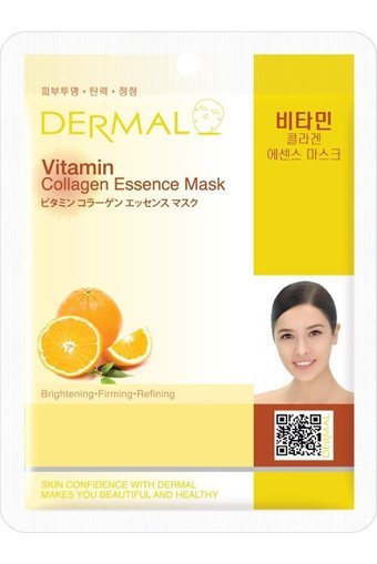 Dermal Aydınlatıcı, Sıkılaştırıcı, Arındırıcı Vitamin Özlü Kolajen Nemlendiricili Kağıt Yüz Maskesi 23 gr