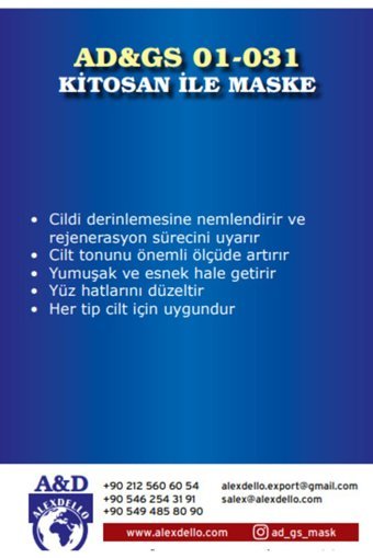 Alexdello Kitosan Nemlendiricili Toz Yüz Maskesi