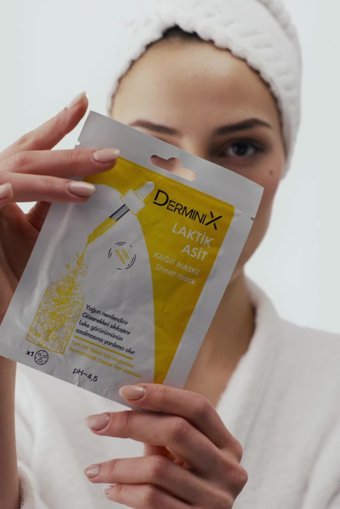 Derminix Gözenek Karşıt Nemlendiricili Kağıt Yüz Maskesi 3 Adet