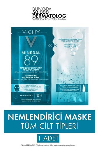 Vichy Mineral 89 Nemlendiricili Kağıt Yüz Maskesi 29 gr