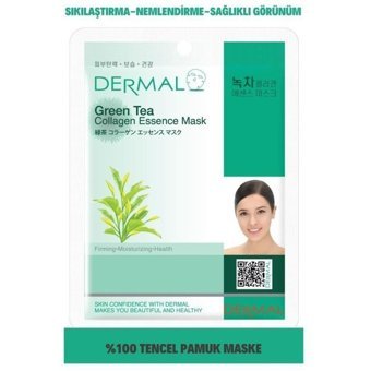 Dermal Green Tea Collagen Essence Kağıt Yüz Maskesi