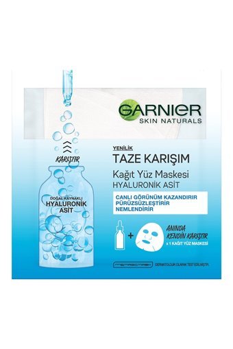 Garnier Taze Karışım Hyaluronik Asit Nemlendiricili Kağıt Yüz Maskesi