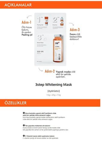 Missha Step Whitening Nemlendiricili Jel Yüz Maskesi 15 gr