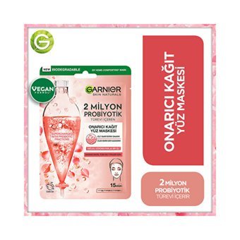 Garnier 2 Milyon Probiyotik Türevi Içeren Nemlendiricili Kağıt Yüz Maskesi