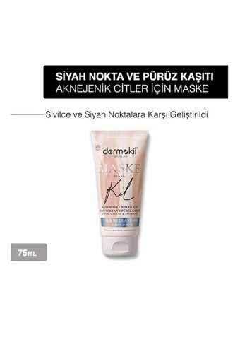 Dermokil Siyah Nokta Ve Pürüz Karşıtı Killi Krem Yüz Maskesi 2x75 ml