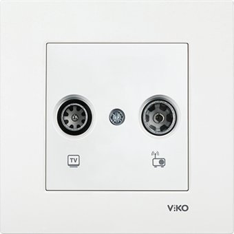 Viko Meridian Çerçeveli Sıva Altı İkili Priz Beyaz