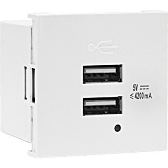 Westlec F21-C3 Çerçevesiz USB Girişli Sıva Altı Akıllı İkili Priz Beyaz