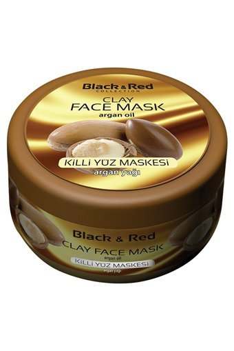 Black & Red Argan, Kömür, Orman Meyveli Killi Krem Yüz Maskesi 3x400 gr