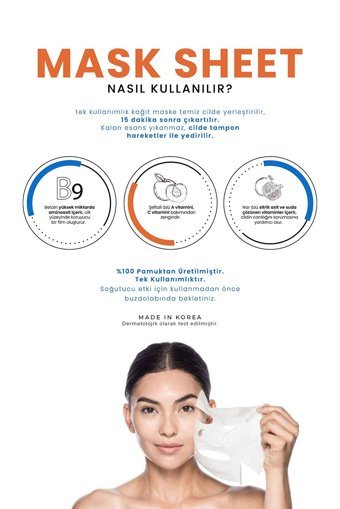 Esfolio Hyalüronik Asit ve Şeftali Nemlendiricili Kağıt Yüz Maskesi