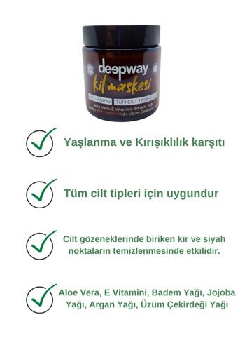 Deep Way Anti-Aging Killi Nemlendiricili Krem Yüz Maskesi 100 ml