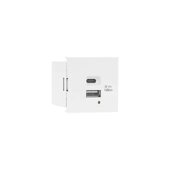 Westlec F21-C6 Çerçevesiz USB Girişli Sıva Altı Akıllı İkili Priz Beyaz