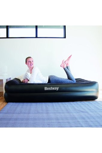 Bestway Kamp Tek Kişilik Şişme Yatak Siyah + Pompa