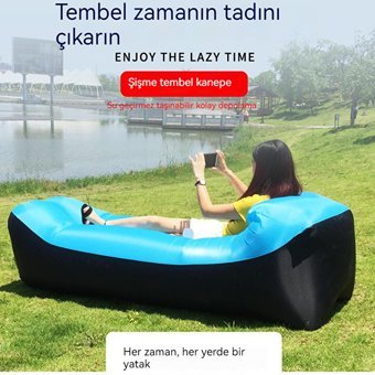 Knight Ev Tipi Tek Kişilik Şişme Yatak Turuncu