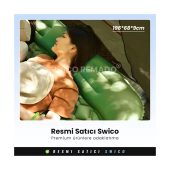 Swico Remado Kamp Tek Kişilik Şişme Yatak Turuncu