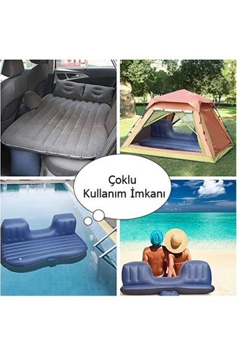 Le Moins Cher Araç İçi Çift Kişilik Şişme Yatak Antrasit