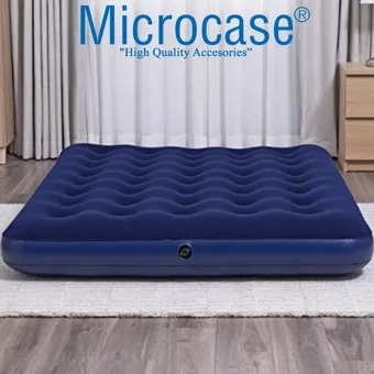Microcase Kamp Çift Kişilik Şişme Yatak Lacivert