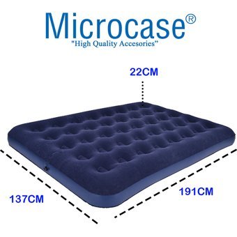 Microcase Kamp Çift Kişilik Şişme Yatak Lacivert