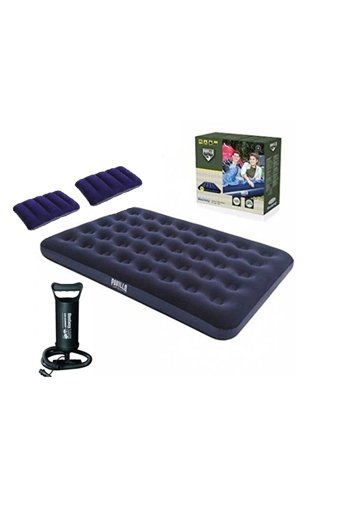 Bestway Pavillo 67002 Kamp Çift Kişilik Şişme Yatak Lacivert + 2 Yastık + Pompa