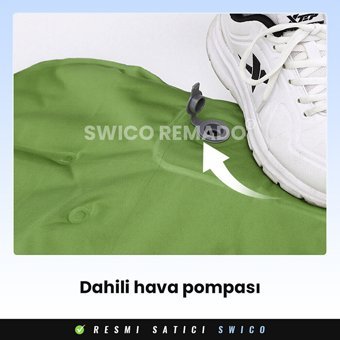 Swico Remado Kamp Tek Kişilik Şişme Yatak Mavi
