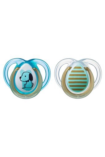 Tommee Tippee Moda 0-6 Ay Delikli Ortodontik Yenidoğan Kiraz Uçlu Silikon 2'li Emzik Mavi