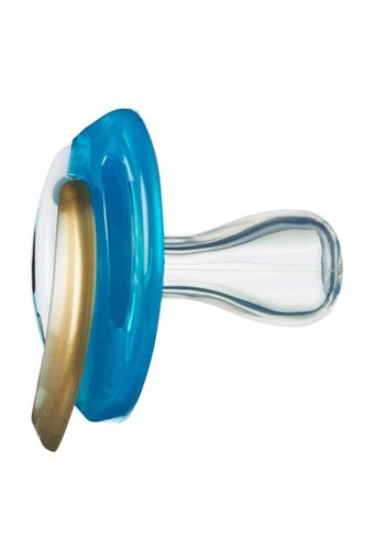 Tommee Tippee Moda 0-6 Ay Delikli Ortodontik Yenidoğan Kiraz Uçlu Silikon 2'li Emzik Mavi